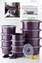 Hermia Set de 12 Cajas de Almacenaje Morado